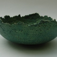 Turquoise & gold bowl